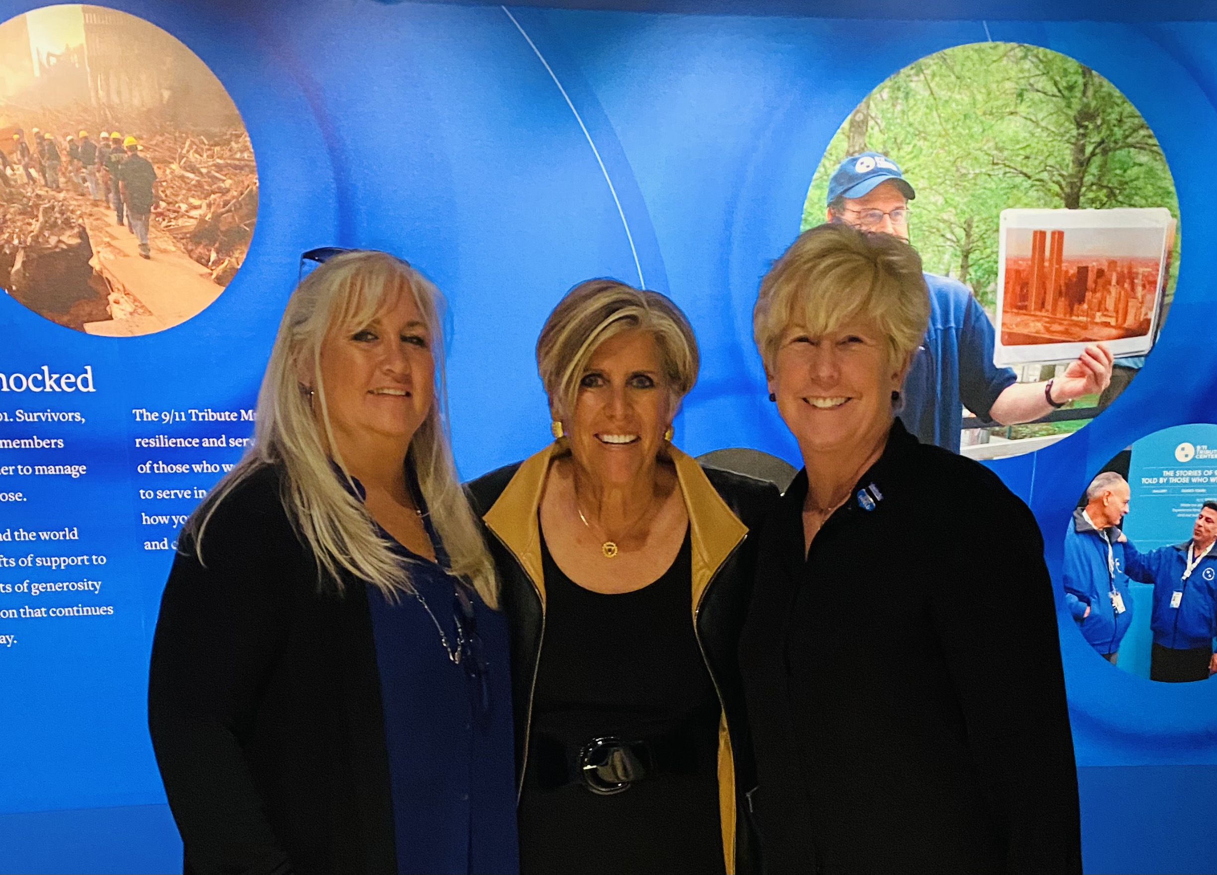 President of Survivors of the Shield Kathleen Vigiano, Financial Expert Suze Orman Vice President of Survivors of the Shield Patti Ann McDonald